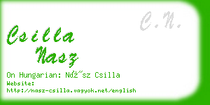 csilla nasz business card